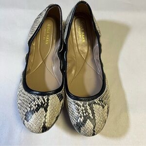 Cole Haan Roccia Snake Print ZeroGrand Flats Women’s Size 8